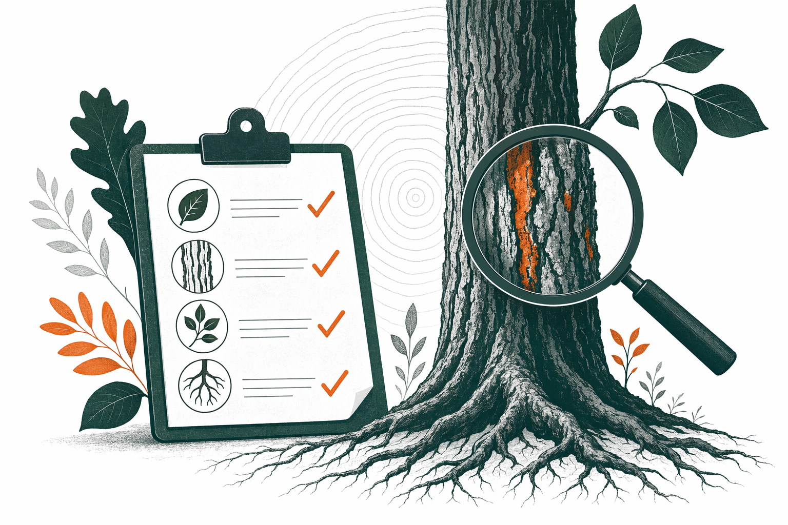 Illustration for Arborist assessment and tree health