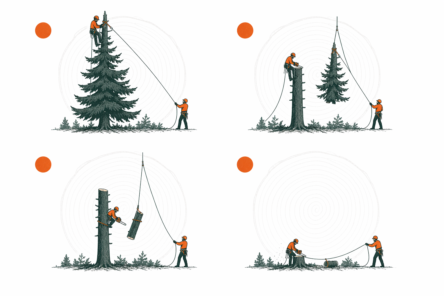 Illustration for Tree removal — what it costs and how it's done safely